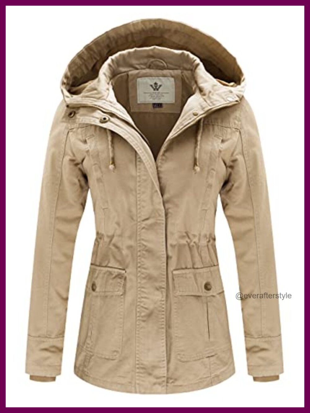 Cotton Military Anorak Jacket Lightweight Hooded Utility Coat